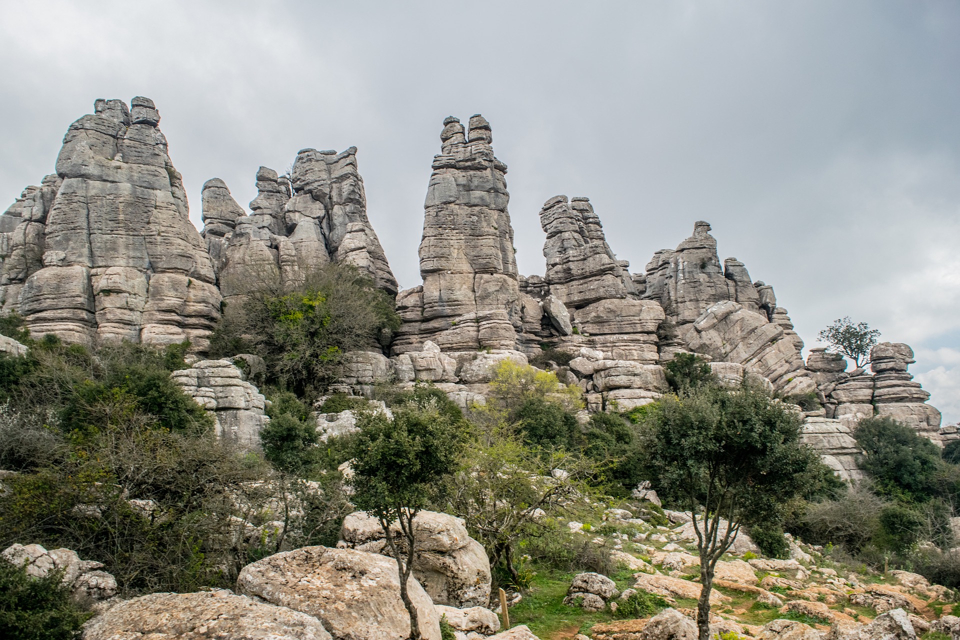 El Torcal Rock Formations In The Malaga Province