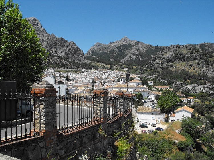 The whitewashed village of Grazalema and Sierra de Grazalema natural park