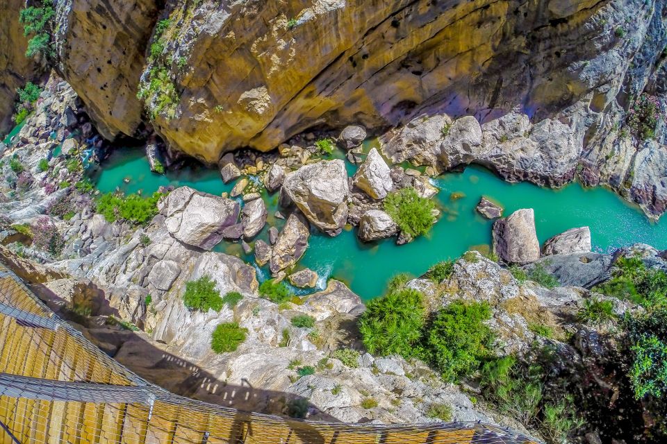 The Caminito del Rey tickets allow you to look down like this