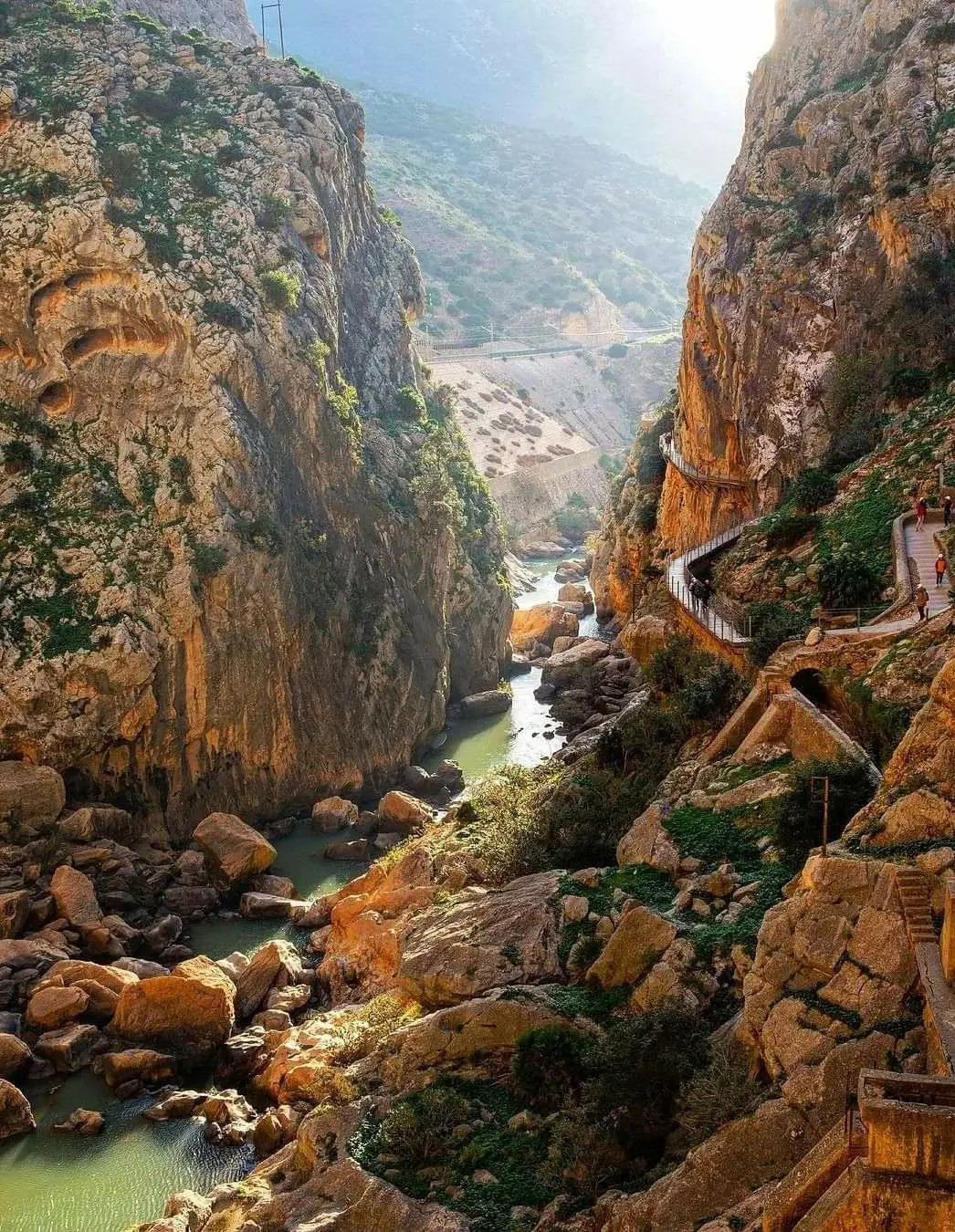 The Caminito del Rey passes through the El Chorro gorge