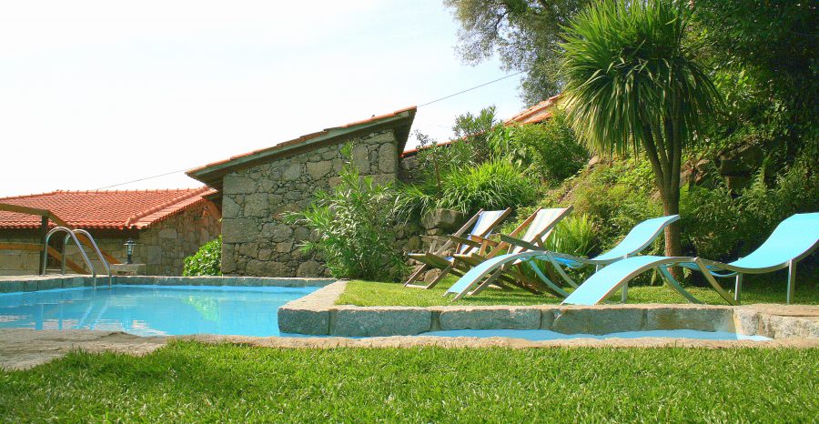 Stone house with pool