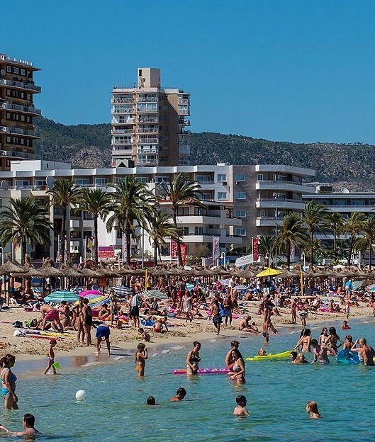 Concrete constructions by the beach - and overtourism - on The Canary Islands